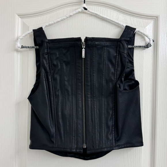DUNDAS REVOLVE Leather Corset Top - Picture 2 of 3